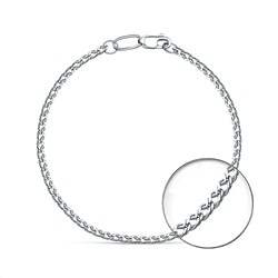 Браслет из серебра родированный - Двойной ромб 81040050119р дв.ромб