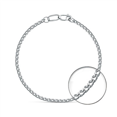 Браслет из серебра родированный - Двойной ромб 81040050119р дв.ромб