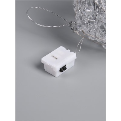 Подвеска световая «Снежок», 10 см, 10 LED, от батареек AG13×3, свечение белое