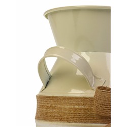 Кашпо - ваза «Гленн», 10×10×19 см, 1.2 л, бежевое