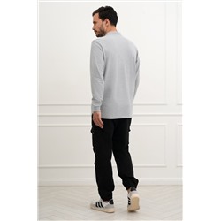 Мужской базовый лонгслив-поло Happyfox