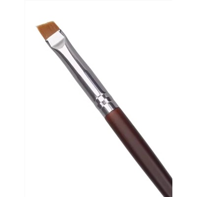 Kristaller Кисть для бровей и макияжа глаз, скошенная, дерево, нейлон, коричневый, 16 см 27863