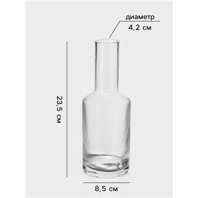 Графин Magistro «Лайн», 900 мл, 8.5×23.5 см, стекло, прозрачный