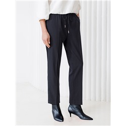 Брюки с поясом на резинке из премиальной поливискозы с эластаном