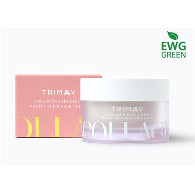 Trimay Ночной крем для кожи лица и шеи с коллагеном и бакучиолом Collagen Bakuchiol Night Face & Neck Cream