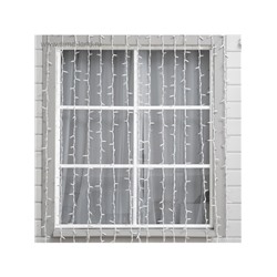 Гирлянда «Занавес» 2×3 м, IP65, УМС, белая нить каучук, 600 LED, свечение синее, 220 В