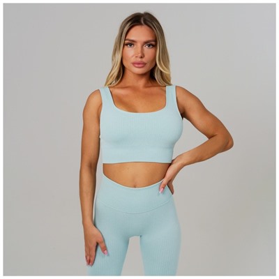 Топ спортивный на широких бретелях ONLYTOP, размер 42-44, голубой