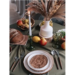 Тарелка Magistro Wood, d=20 см, фарфор, коричневая