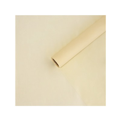 Плёнка для цветов упаковочная тишью влагостойкая «Слоновая кость», 0.6×8 м, 30 мкм