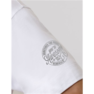 Футболка оверсайз с принтом из премиального 100% хлопка