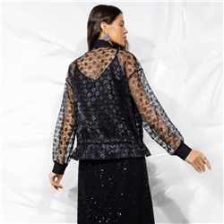 Бомбер нарядный, Эпичный шик (black)