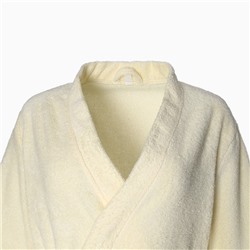 Халат махровый женский «Экономь и Я», размер 44-46, цвет молочный, 340 г/м², 100% хлопок с AIRO