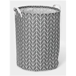 Корзина для белья Доляна «Зигзаг», 35×35×45 см, серая