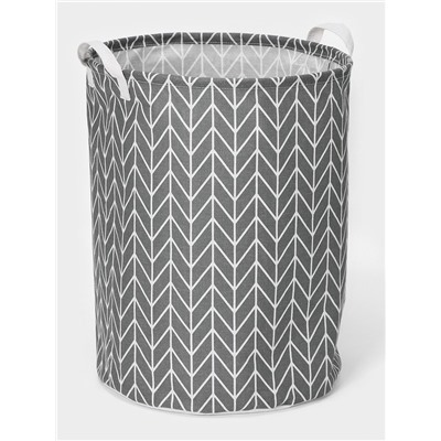 Корзина для белья Доляна «Зигзаг», 35×35×45 см, серая