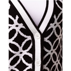 Кардиган жаккардовой вязки с кашемиром