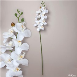 Цветок искусственный Орхидея белая 90 см / RF-1565 /уп 360/7 цветков
