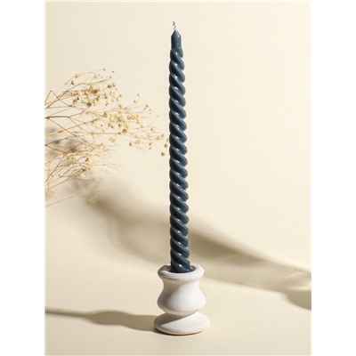 Набор свечей витых, 2×25 см, 4 шт., палитра серого, 25.5×8.8×2.4 см