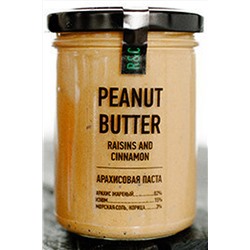 Паста арахисовая с изюмом и корицей RAISINS&CINNAMON 200г ЭКОПРОДУКТЫ, 1185184