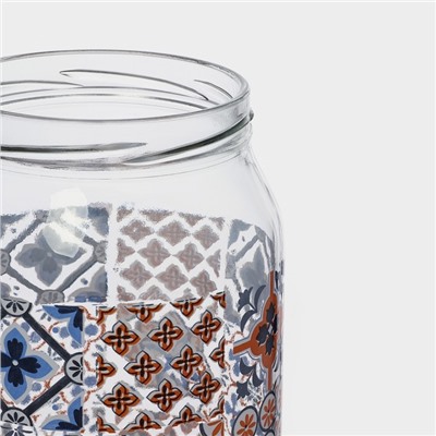 Кувшин для воды стеклянный «Мозаика», 1 л, 9×20 см