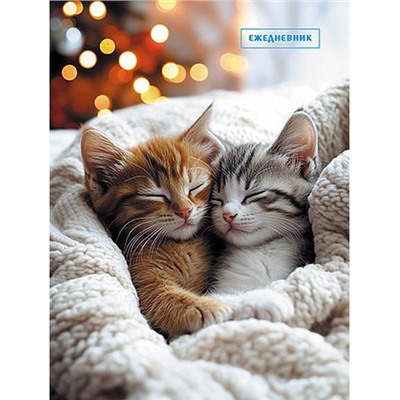 Ежедневник недатированный А6 96 стр. "Спящие котята" С1365-91 АппликА