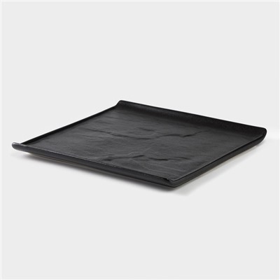Блюдо для подачи Magistro Pietra lunare, 27.5×27.5 см, фарфор, чёрное
