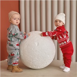 Костюм детский (джемпер, штаны) вязаный «Крошка Я» Xmas, рост 86-92 см