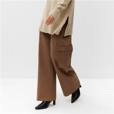 Брюки женские карго MIST Base, размер 46-48, коричневые