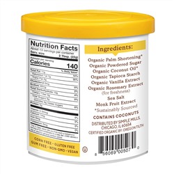 Simple Mills, органическая глазурь с кокосовым маслом, вкус ванили, 283 г (10 унций)