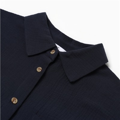 Рубашка женская оверсайз MIST Muslin, размер 46, серая