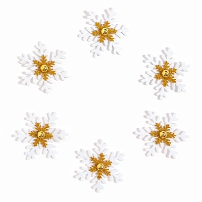 Новогодний декор «Снежинки», набор 6 шт.