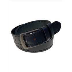 Ремень мужской из натуральной кожи, цвет черный