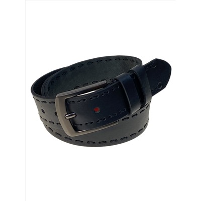 Ремень мужской из натуральной кожи, цвет черный