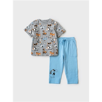 Комплект детский трикотажный для мальчиков: джемпер (футболка), брюки