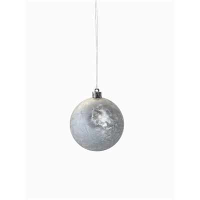 Ёлочные игрушки «Зимний шик», шары новогодние, d=8 см, набор 24 шт., серебро