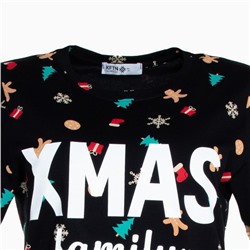 Футболка женская KAFTAN «Xmas family» размер 44-46, черный
