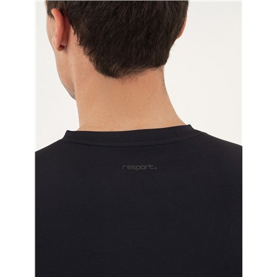 Футболка со вставками мужская Resport, бифлекс, размер M (48), чёрная