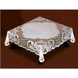 Скатерть арт.  38852/150/1, квадратная, размер 150 см х 150 см, белоснежная, серебристая структура, плотная