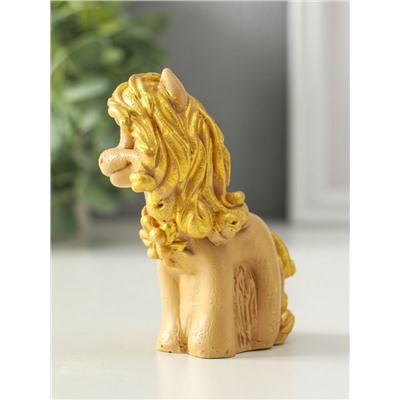 Фигурка полистоун «Лошадь стоящая», 10×8×4 см, бежевый