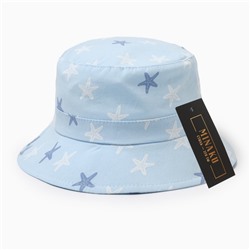 Панама детская MINAKU «Морская звезда», размер 46-48, голубая