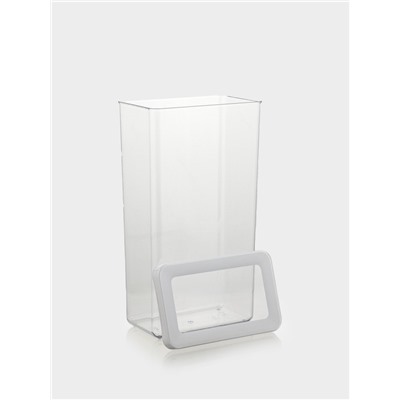 Банка для хранения сыпучих продуктов IDEA «Степ», 3.2 л, 16×10×28 см, пластик, крышка белая