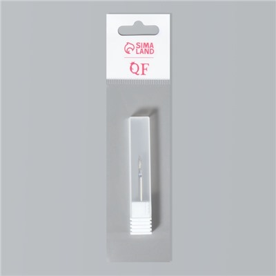 Фреза алмазная для маникюра «Пламя», средняя зернистость, 2.5×10 мм, в пластиковом футляре