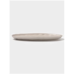 Блюдо сервировочное Magistro Potter, 33×22.8×2.5, фарфор, овольное, светло-серое