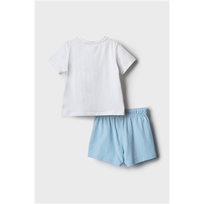 Комплект трикотажный для девочек: фуфайка (футболка), шорты PLAYTODAY, 1240135