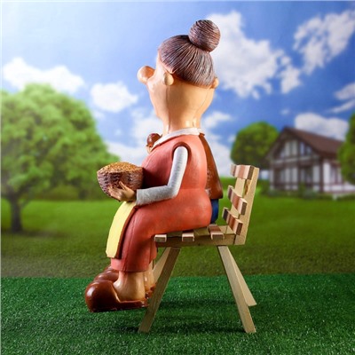 Садовая фигура из полистоуна «Бабка с дедкой», 54×48×22 см
