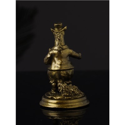 Фигурка гипс «Конь на пьедестале», 9.5 см, латунь