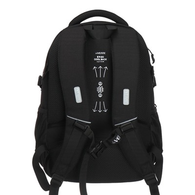 Рюкзак молодежный 44×30×20, эргономичная спинка, deVENTE Moving Forward 19L, Black, 7032412
