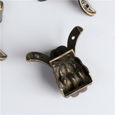 Уголок (ножка) для шкатулки, ключницы «Лапа», набор 4 шт., 4.3×3.4 см