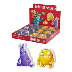 Ластик EK63544 Jolly Friends 24.4x25.9x7, 22.7x30x7 мм ErichKrause