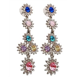 Вечерние серьги с чешскими стразами