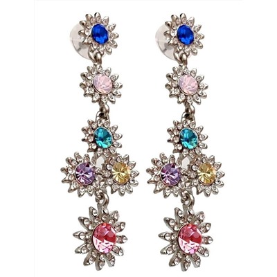 Вечерние серьги с чешскими стразами